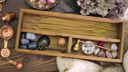 Incense Storage Box incense, ouroboros, snake, tarot card wood, tarot wood box, tarot wood cards, wood, wood box, wood cards, wooden wood box