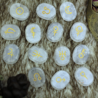 Planetary Runes astrology, crystal, crystals, rare crystals, rune, rune sets, runes, witchy gift, zodiac Crystals