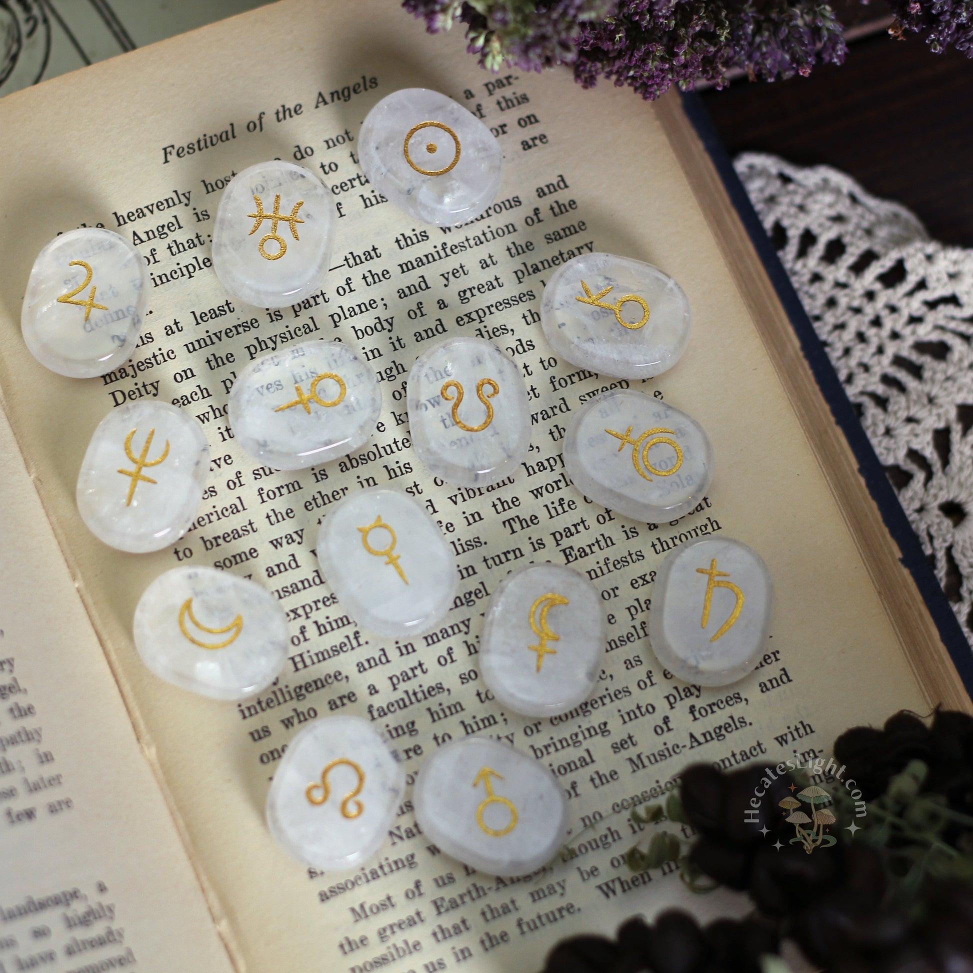 Planetary Runes astrology, crystal, crystals, rare crystals, rune, rune sets, runes, witchy gift, zodiac Crystals