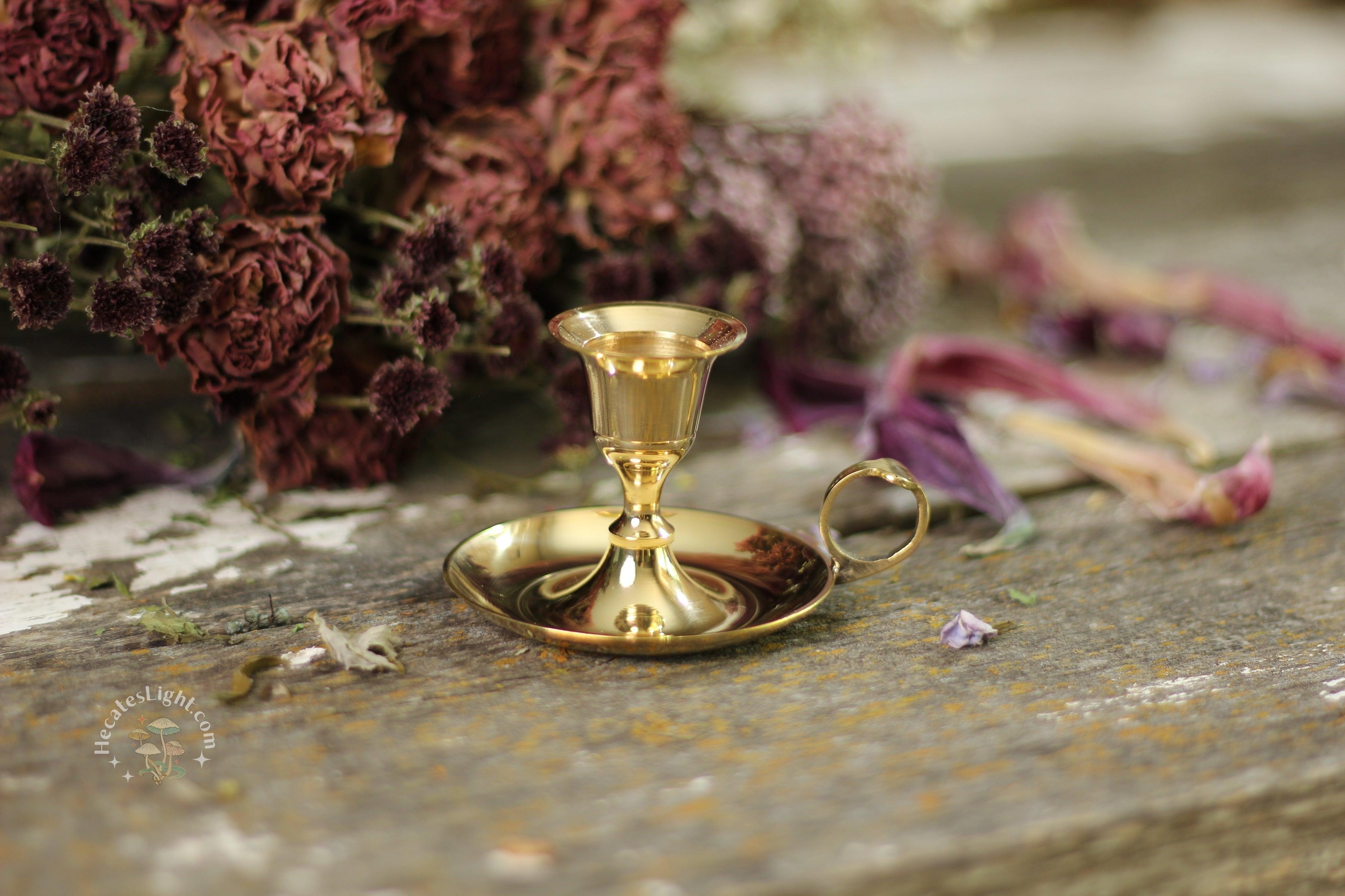 Brass Candle Holder – Hecate's Light