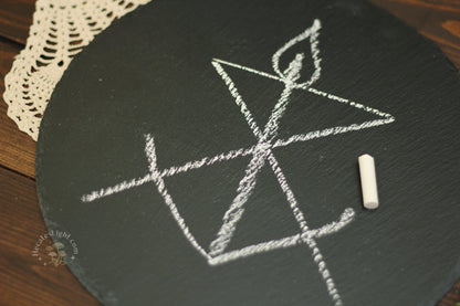 Chalkboard Tablet | Slate Altar Board for Writing Sigils hecates light cottagecore metaphysical occult magic witchcraft tarot oracle cards witch tools
