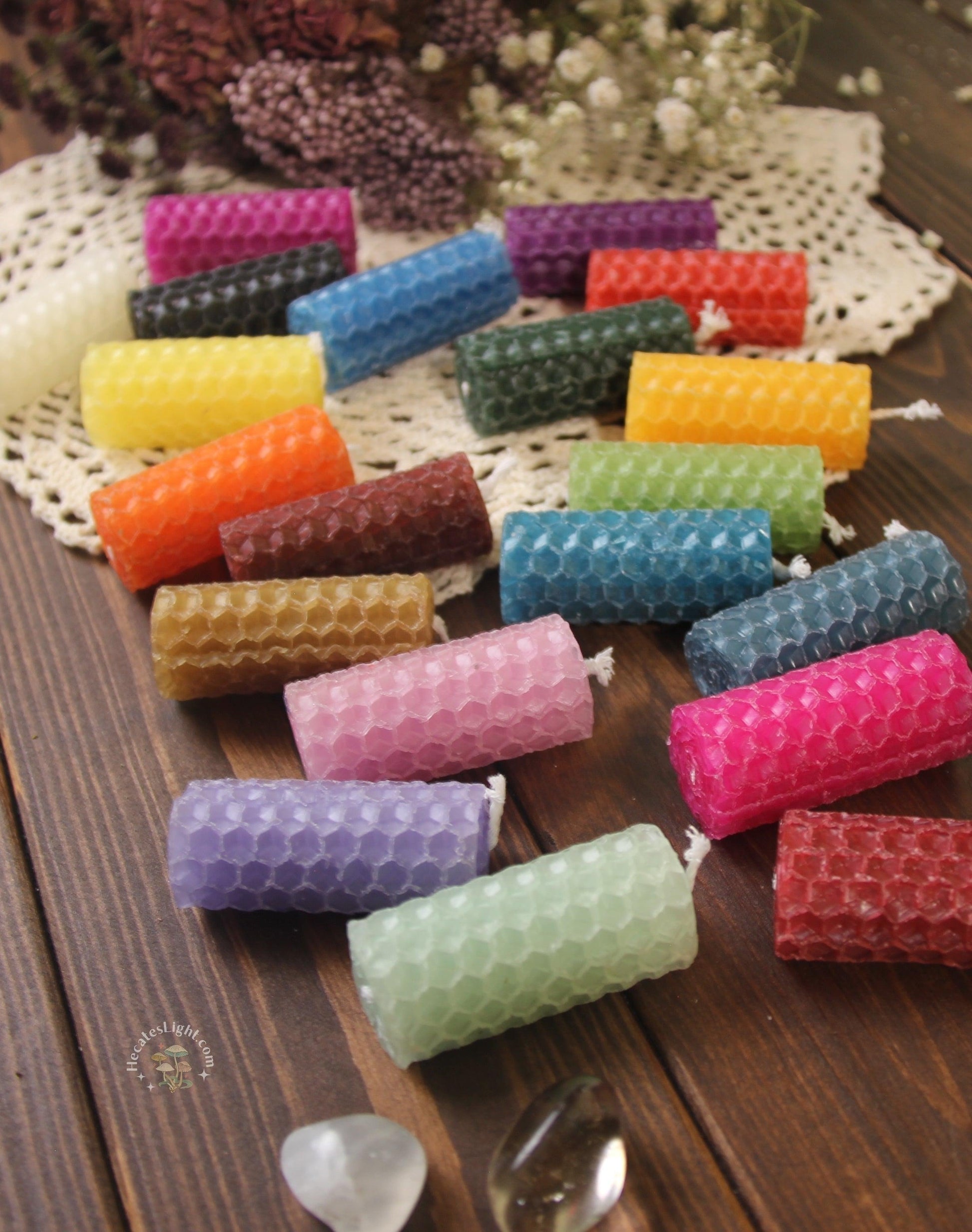 Mini Beeswax Candles - Complete Spell Set Hecate's Light altar beeswax candle, chime, mini, mini candles, spell set Mini Beeswax Candles - Complete Spell Set Hecate's Light altar beeswax candle, chime, mini, mini candles, spell set metaphysical occult supplies witchy hecateslight.com witchcraft cottagecore witch gifts metaphysical occult supplies witchy hecateslight.com witchcraft cottagecore witch gifts