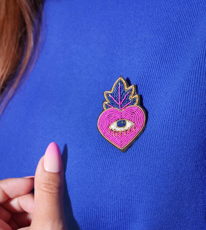Pink Heart Pin hecates light cottagecore metaphysical occult magic witchcraft tarot oracle cards witch tools