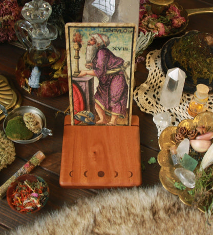 Single Card Altar Stand hecates light cottagecore metaphysical occult magic witchcraft tarot oracle cards witch tools