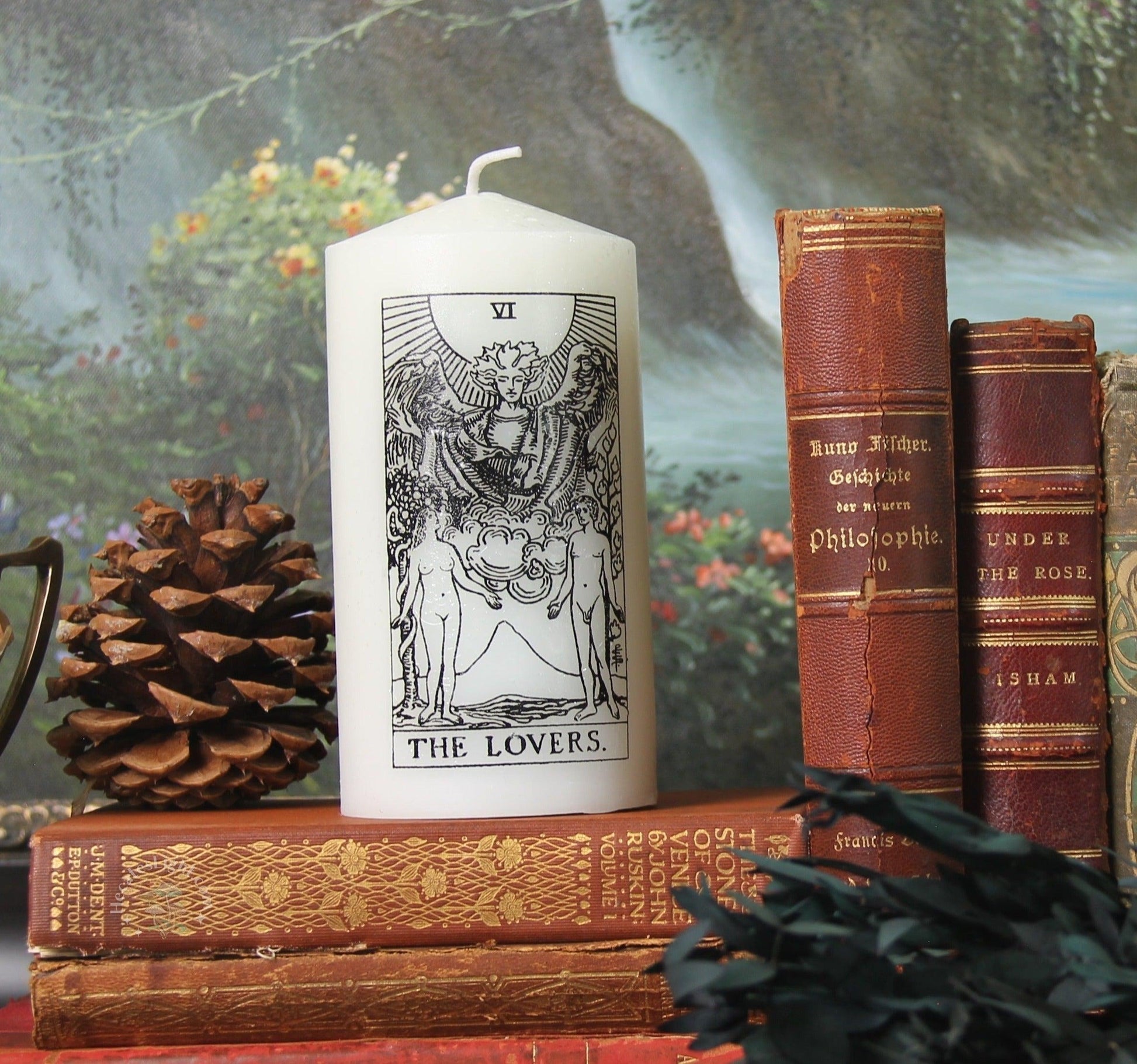 Tarot Pillar Altar Candle Hecate's Light altar tarot pillar candle, white candle Tarot Pillar Altar Candle Hecate's Light altar tarot pillar candle, white candle the lovers tarot pillar altar candle metaphysical occult supplies witchy hecateslight.com witchcraft cottagecore witch gifts metaphysical occult supplies witchy hecateslight.com witchcraft cottagecore witch gifts