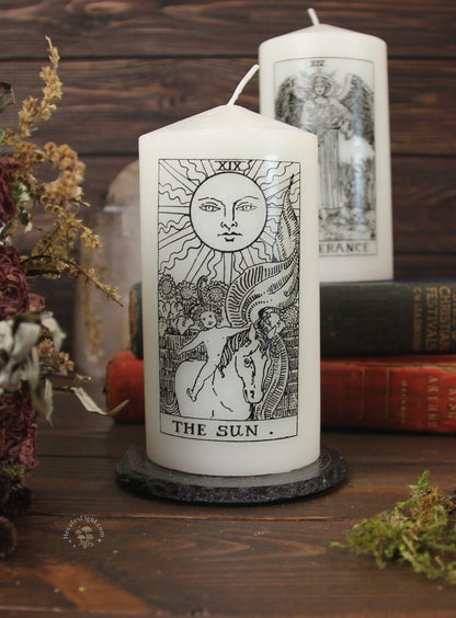 Tarot Pillar Altar Candle Hecate's Light altar tarot pillar candle, white candle Tarot Pillar Altar Candle Hecate's Light altar tarot pillar candle, white candle metaphysical occult supplies witchy hecateslight.com witchcraft cottagecore witch gifts metaphysical occult supplies witchy hecateslight.com witchcraft cottagecore witch gifts