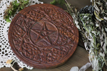 Wood Pentagram Altar Tile Hecate's Light altar, board, altar tile, decor, pentacle, pentagram, wood, wooden Wooden Pentagram Altar Tile Hecate's Light altar, board, altar tile, pentacle, pentagram, wood, wooden metaphysical occult supplies witchy hecateslight.com witchcraft cottagecore witch gifts metaphysical occult supplies witchy hecateslight.com witchcraft cottagecore witch gifts